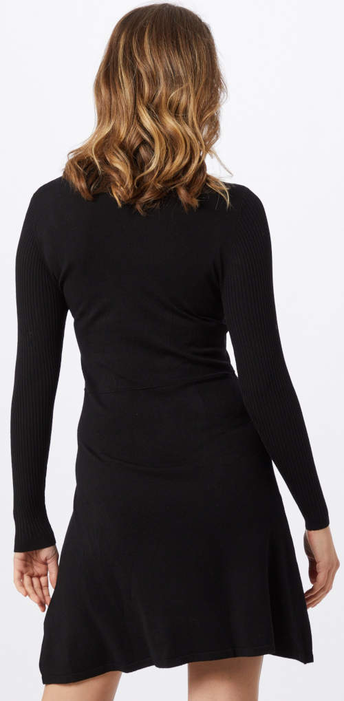 Egyszínű fekete kötött női ruha