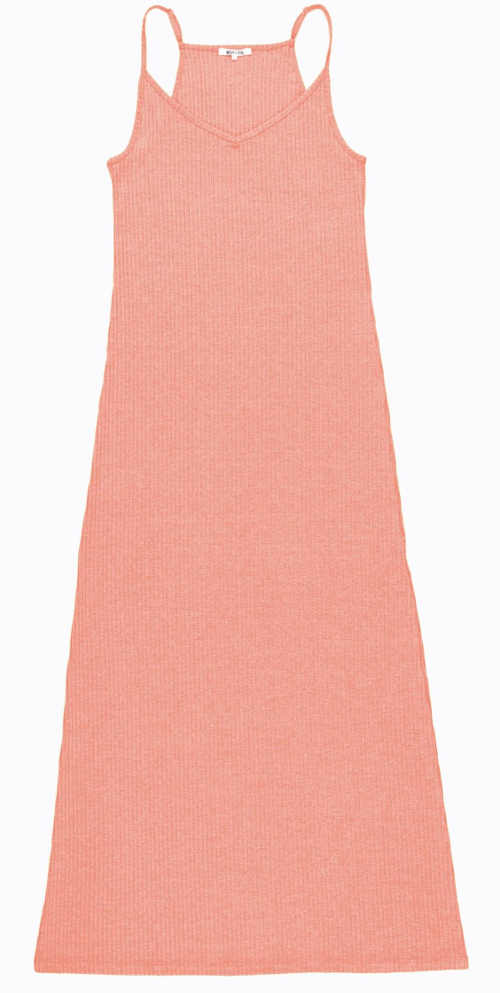 Hosszú rózsaszín nyári ruha tank top