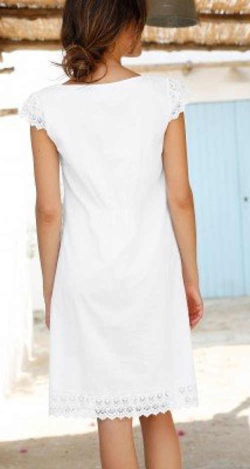 Fehér csipke ruha a tengerhez plusz mérethez