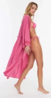 Olcsó nagyméretű rozsaszin hosszú strandruha