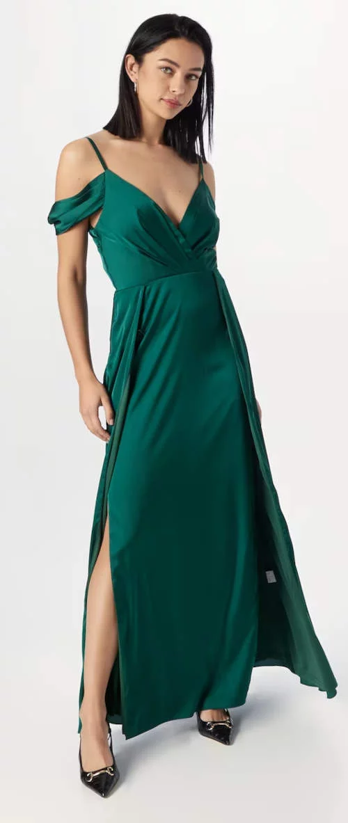 Hosszú zöld örömanya ruha