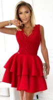 Rövid piros női alkalmi ruha esküvőre